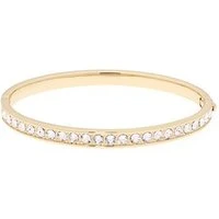 Clemara Hinge Crystal Gold Bangle