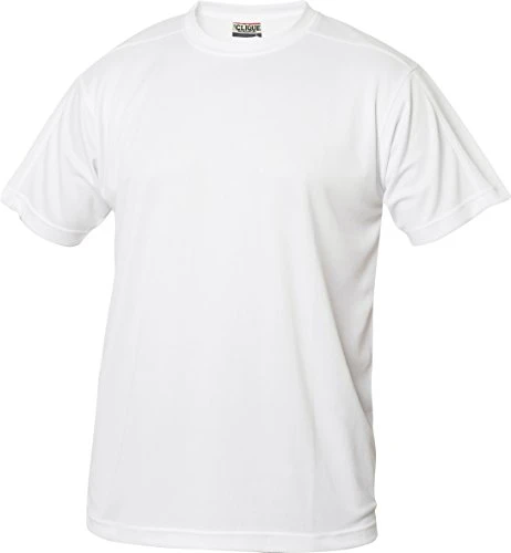 CliQue mensMQK00026Ice Performance Tee Solid Short Sleeve T-Shirt - White - XXL