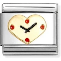 Clock Heart Charm