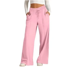 Clothes Women UK Grey Womens Joggers Ladies Summer Trousers Elasticated Waist Wide Leg Pants for Women Joggers for Women Women's Striped Trousers Hippie Trousers for Women Women's Jogging Bottoms