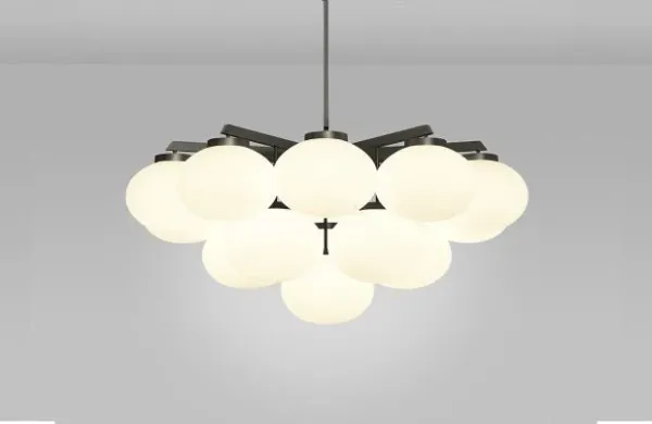 Cloudesley Large - DALI-A Chandelier bronze with matt opal glass