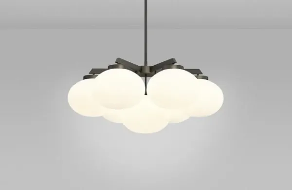 Cloudesley Medium - DALI-A Chandelier bronze with matt opal glass