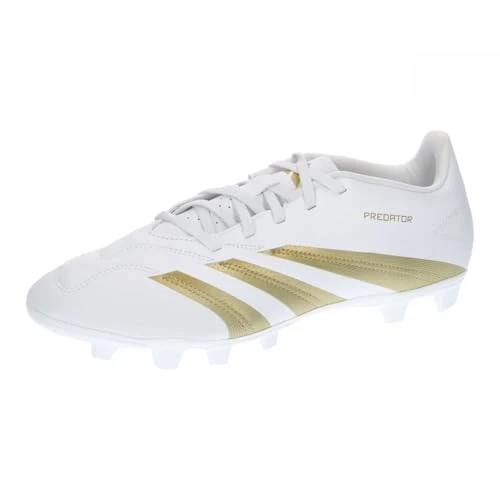 Club Firm Ground Football Boots White/Gold/White 8