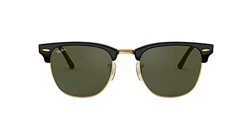 Clubmaster Rectangular Sunglasses, Black (W0365 Ebony/arista)