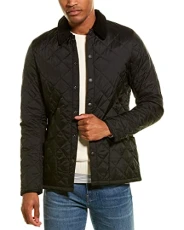 - Coats - Men - Herritage Liddesdale Black Quilted Coat for Men - S