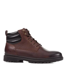 Coffee Andalo Leather Ankle Boots - Brown