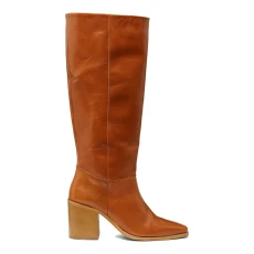 Cognac Cervinia Leather Boots - Brown