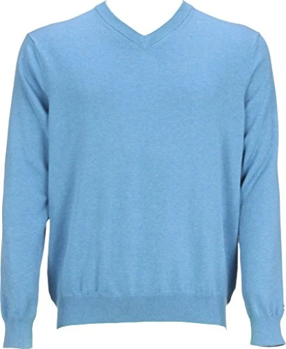 Collection Men's Luxury Cotton V-Neck Sweater, Varsity Heather, XX-Large