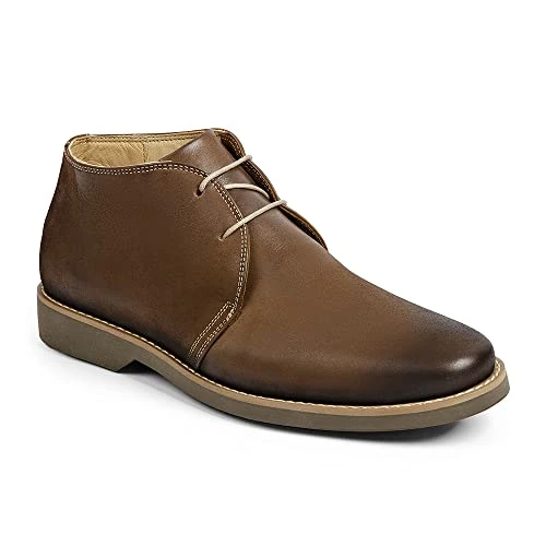 Colorado Men's Leather Chukka Desert Boots, Casual & Smart, Medium Fit, Lace-Up (Cognac, Size 9)