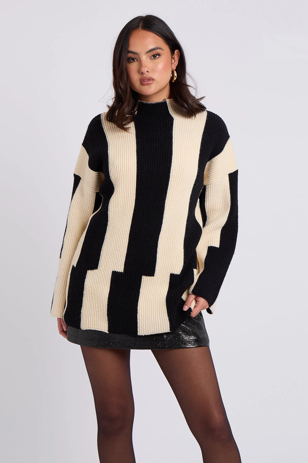 Colour Block Striped Jumper /