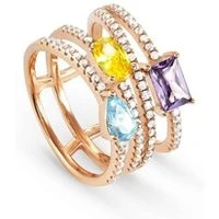 Colour Wave Crystal Ring Size 54