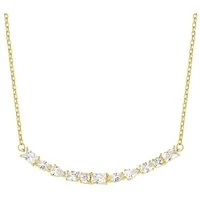 Colour Wave Gold Crystal Necklace - 46cm