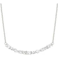 Colour Wave Silver Crystal Necklace - 46cm