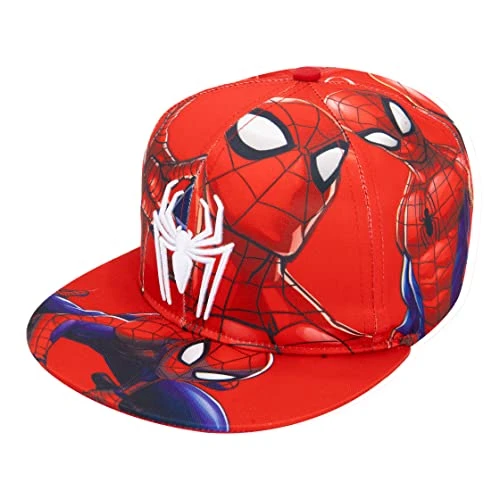 Comics Mens Spiderman Character Costume Embroidered/Printed Snapback Flatbrim Baseball Cap Hat