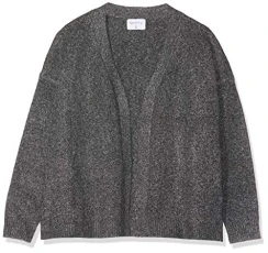COMPAÑÍA FANTÁSTICA Women's Cardigan Jaspeado gris, Black (Black 000016), L COMPAÑÍA FANTÁSTICA Women's Cardigan Jaspeado gris, Black (Black 000016), L