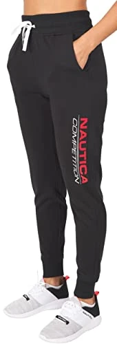 Competition Women's Joggers, Athletic Active Basic Essential Running Ultra Soft Fleece Relax Fit Lounge Sweatpants, Black 2, M