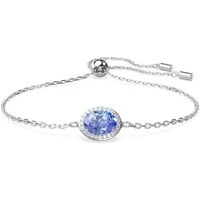 Constella Blue Oval Cut Rhodium Bracelet