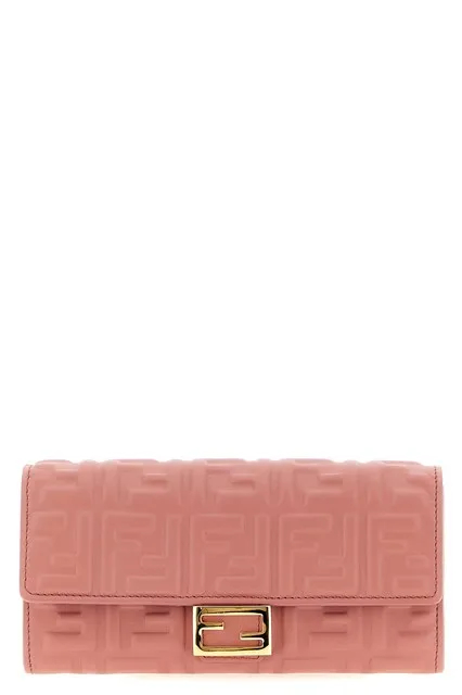 Continental Baguette wallet on chain - Pink
