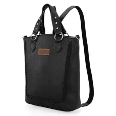 Convertible Backpack Purse for Women Vintage Tote Bag Multifunction Shoulder Bag, Backpack Black, M, Wg94g-9110bk