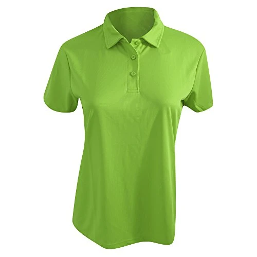 Cool Womens Girlie Cool Polo / Polos / Womens Fashion / Women (L) (Lime Green)