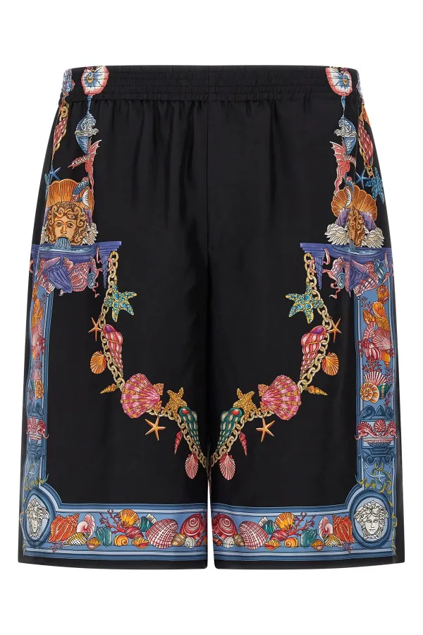 Coral Theatre Print Bermuda Shorts