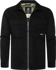 Cordy Men's Overshirt Lightweight Shirt Jacket Cordy S-XXL, black, S