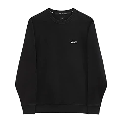 Core Basic Crew Fleece Sweater - Black Mens Crew Neck Sweatshirt, XL (VN0A7YDUBLK1-XL)