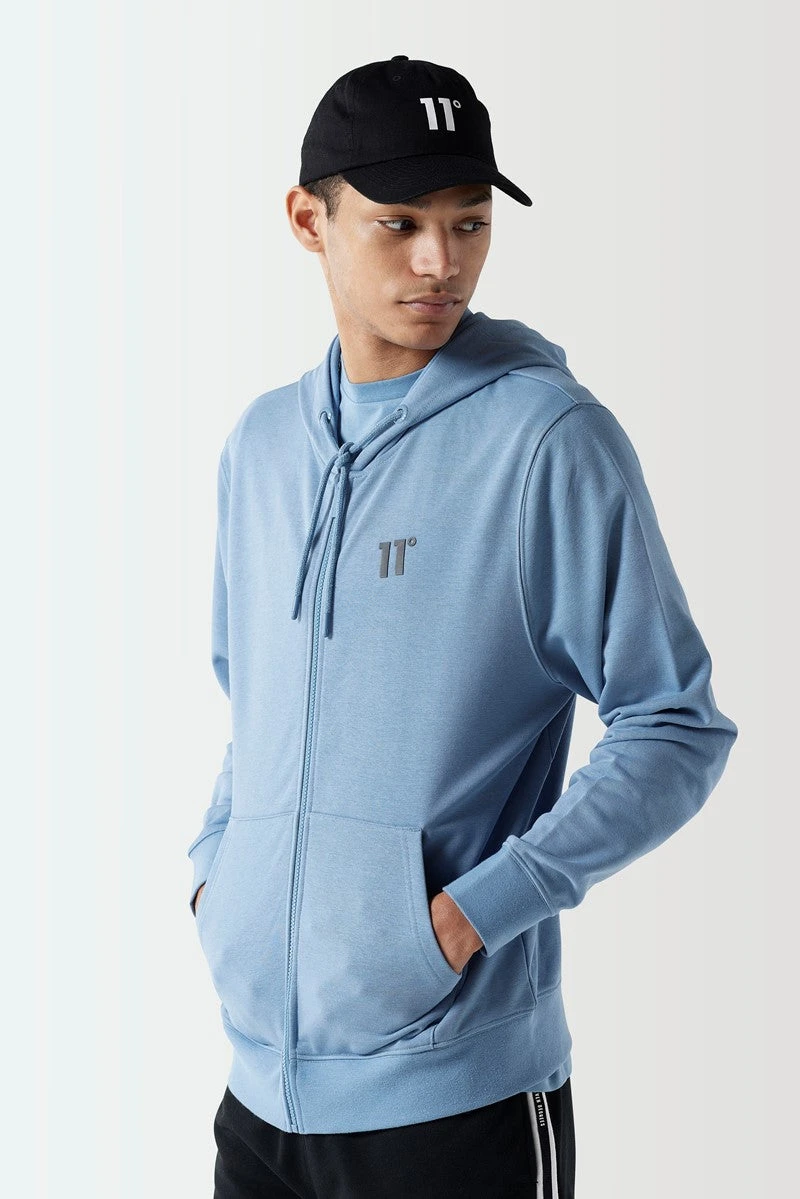 Core Full Zip Hoodie - Shadow Blue