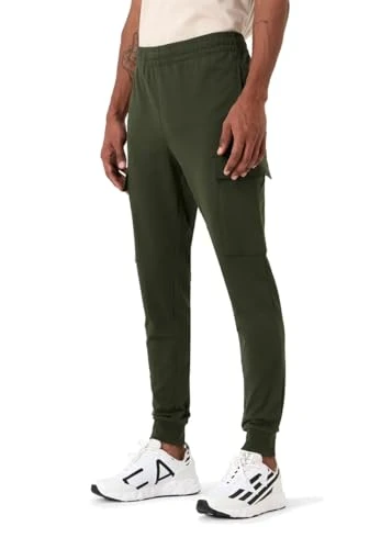 Core Identity  8NPP59 PJ05Z Men's Cargo Trousers - Green, green, 48 W/32 L