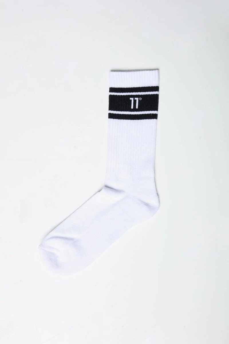 Core Stripe Socks 3 Pack - White