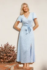 Cornflower Garden Blue Midi Dress
