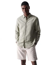 Cotton LINNEN Shirt Green