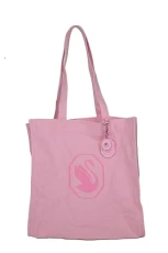 Cotton Shoulder Tote Bag with Attachable Keyring in Pink - Comes in a Branded Box Cotton Shoulder Tote Bag with Attachable Keyring in Pink - Comes in a Branded Box