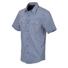 Covert Concealed Carry Short Sleeve Shirt - Cotton Blend ROYAL BLUE CHECKERED L/Regular