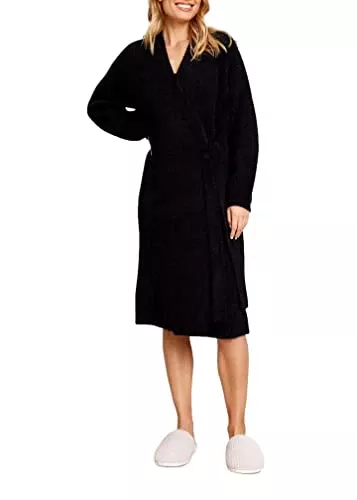 CozyChic Side Tie Robe, Black - Large, Black, L-X-L