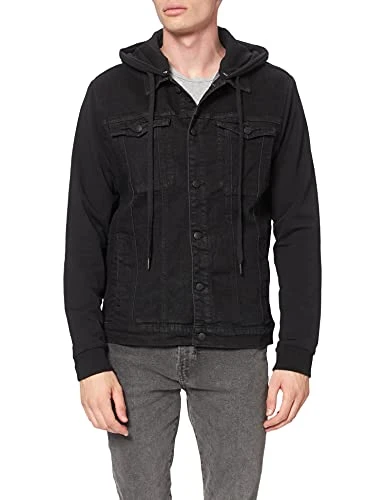 Cradock Denim/Sweat Jacket, Black+blac, M