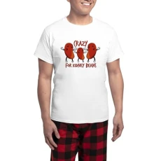 Crazy For Kidney Beans Men's Light Pajamas Men's Novelty Pyjama Set, Comfortable PJ Sleepwear