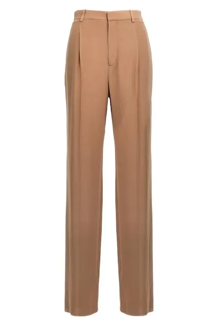 Crepe silk pants - Beige