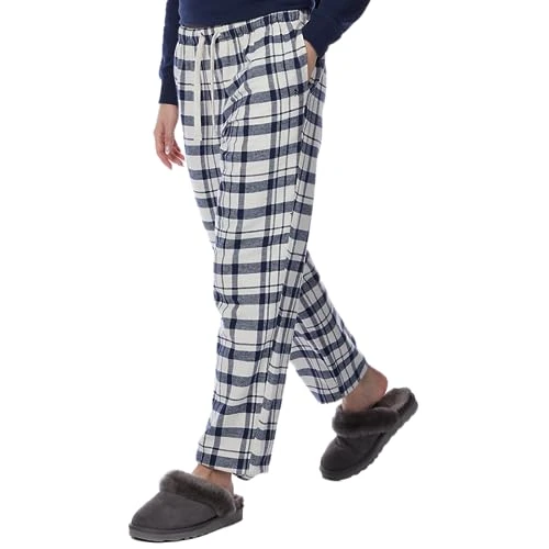 CREW CLOTHING - Women's Lounge Bottoms, Navy & White Checked (14)