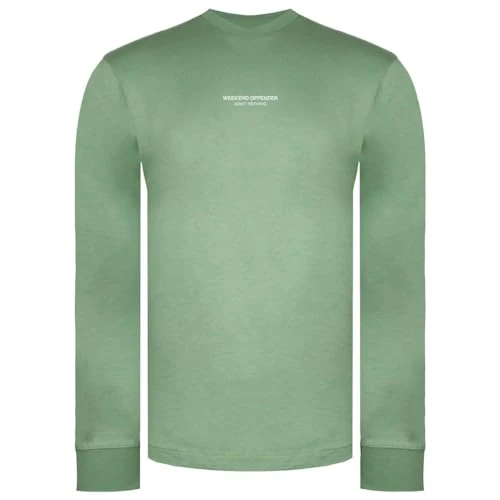 Crew Neck Long Sleeve Fernadale Mens Brantford Top WOSTS542 Green