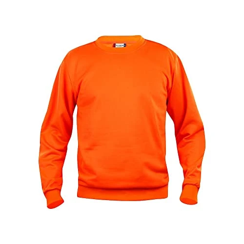 - Crew neck long sleeve sweatshirt Men Women Unisex Basic Roundneck, in polyester, elastic ribs, was