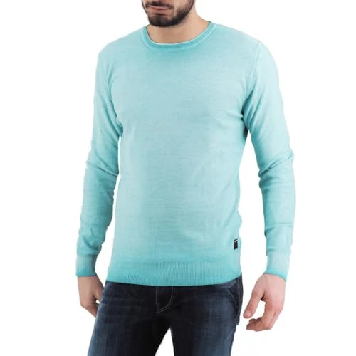 Crew Neck Sweater Faded Effect, Green, RPY_UK2656. 000. G20784A.318 - XL