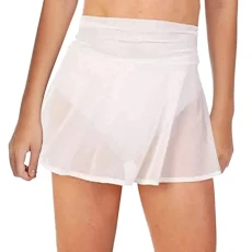 Cricket Women's Soot Trim Beach Skirt Beach Wrap Bikini Shimmery Wraps Cover-ups for Costume Jumpsuit Women's Short, White, L