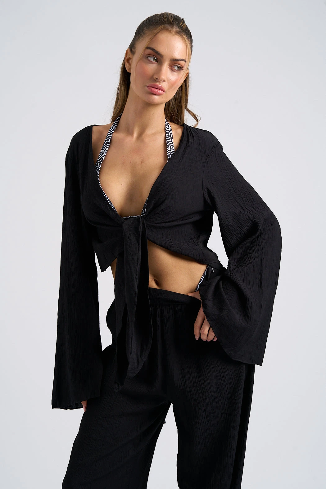 Crinkle Oversized Beach Shirt /
