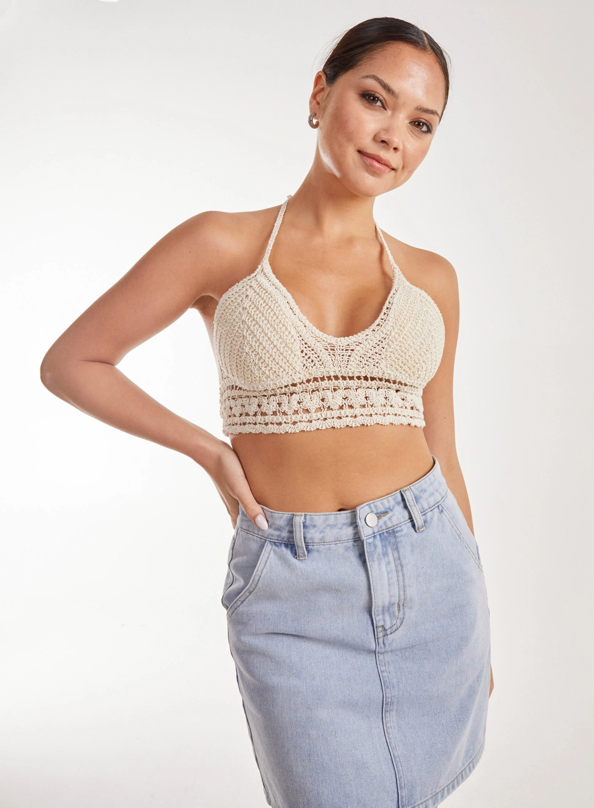 Crochet Bralette - ONE - STONE