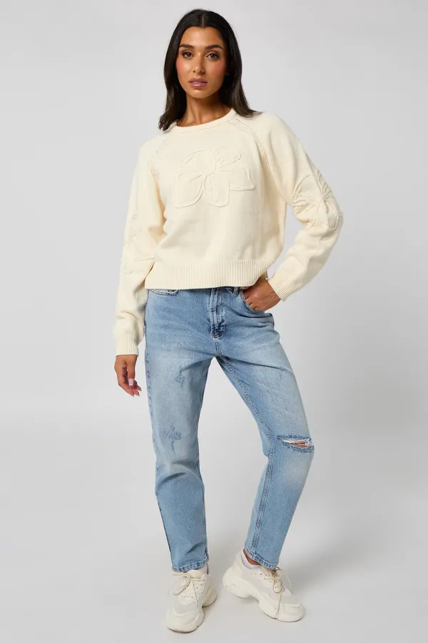 Crochet embroidery raglan jumper 16