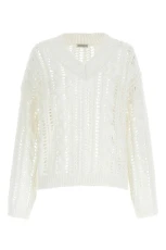 Crochet sweater White Size