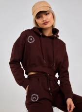 Cropped Hoodie  - M  - Chocolate