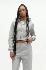 Cropped Zip-Up Hoodie