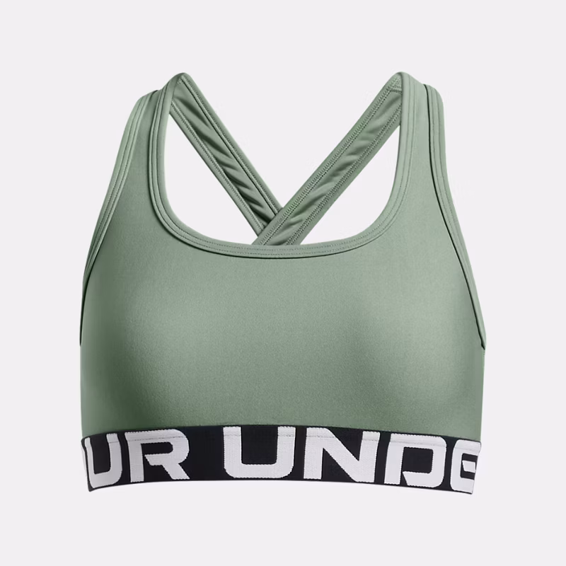 Crossback Girls Sports Bra Silica Green / White YXL (63 - 67 in)